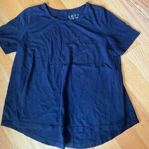 LOFT Navy Boxy T-shirt